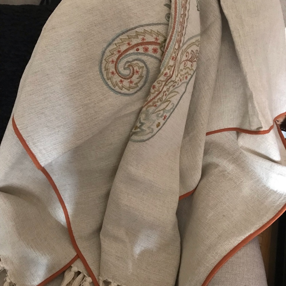 Jaipur paisley embroidered throw